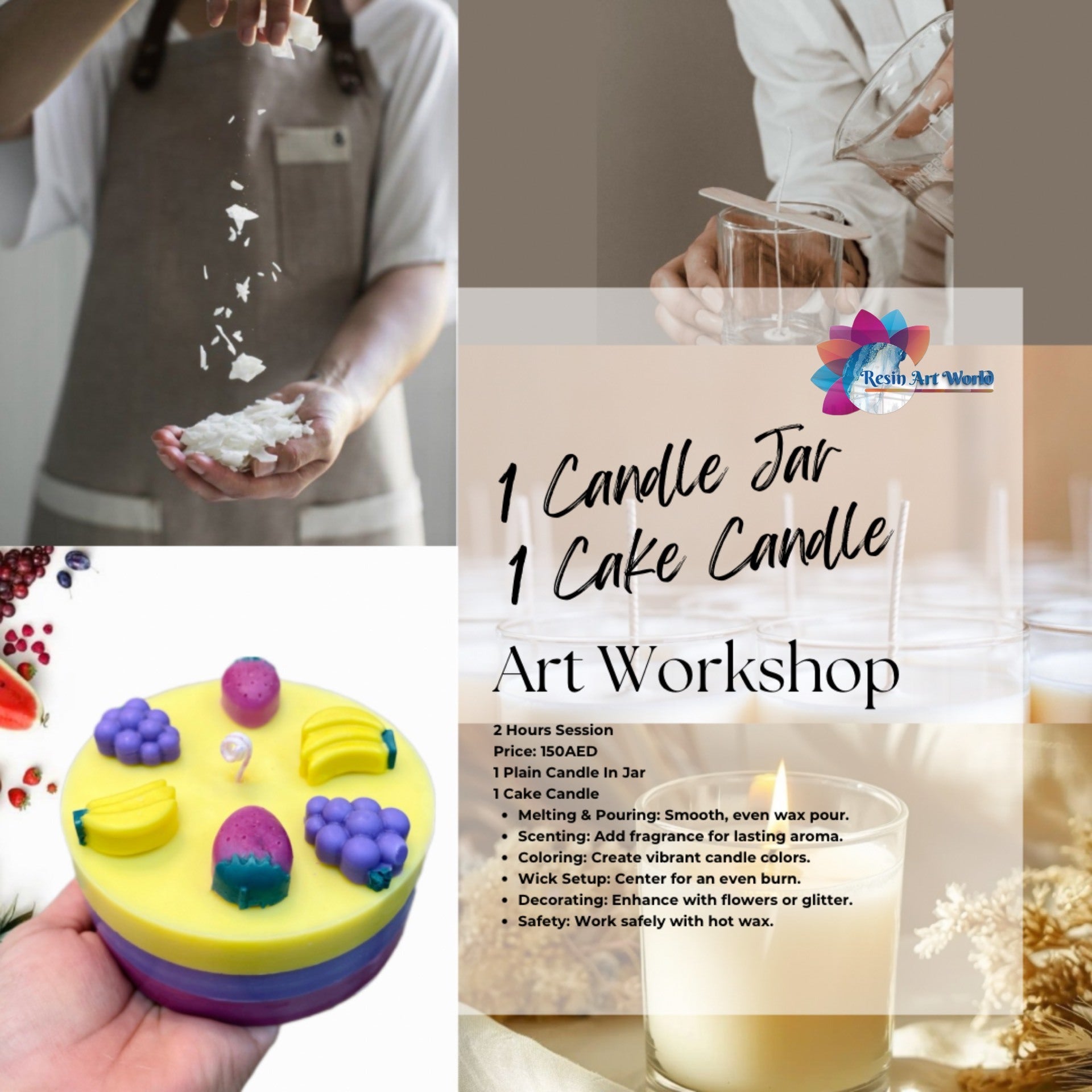 Candle Jar & Cake Candle Art Workshop