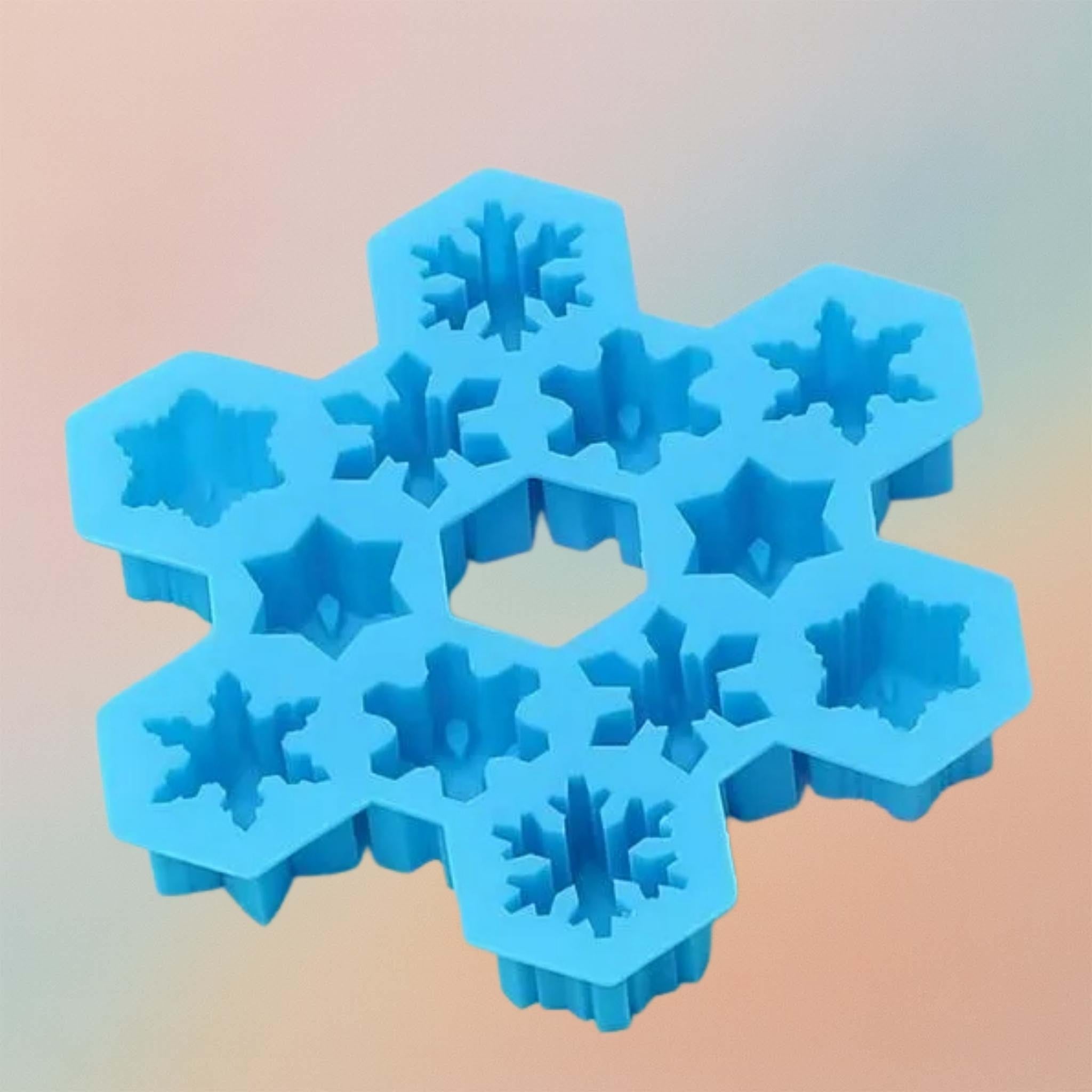12 Cavity Christmas Snowflake Ice Cube Mold