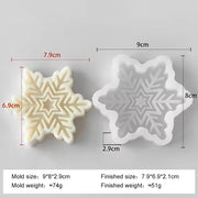 DIY Christmas Snowflake Silicone Mold Scented Candle Mold Handmade Soap Mold Christmas Cookie Candy Chocolate Baking Mold