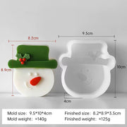 3D Relief Soap Making Christmas Hat Snowman Plaster Silicone Molds, Beard Elf Candle Decoration Festival