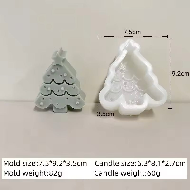 Christmas Tree Silicone Mold for Aromatherapy Candles & DIY Soaps Craft Supplies Triangle Shape