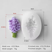 Lavender Silicone Mold for DIY Candle Making Floral Design Round Shape