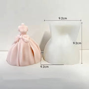 3D Dress Candle Molds for Candle Making DIY Wedding Dress Shape Soap Candle Fondant Baking Mold for Wedding Party Decorations