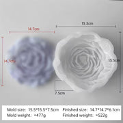 Large Peony Silicone Mold-Peony Flower Candle Mold Flower Concrete Mold Handmade Soap Mold Epoxy Resin Art Mold Jesmonite Plaster Decor Mold