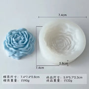 3D Peony Flower Silicone Mold for Candle Making, Resin & Epoxy Crafts DIY Jewelry and Ornament Casting Tool Peony Flower Gypsum Candle Making Silicone Mold