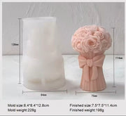 Flower Bouquet Candle Mold 3D Rose Bouquet Candle Molds Silicone Shapes For DIY Art Crafts Kit Candle Making Home Decor Wedding