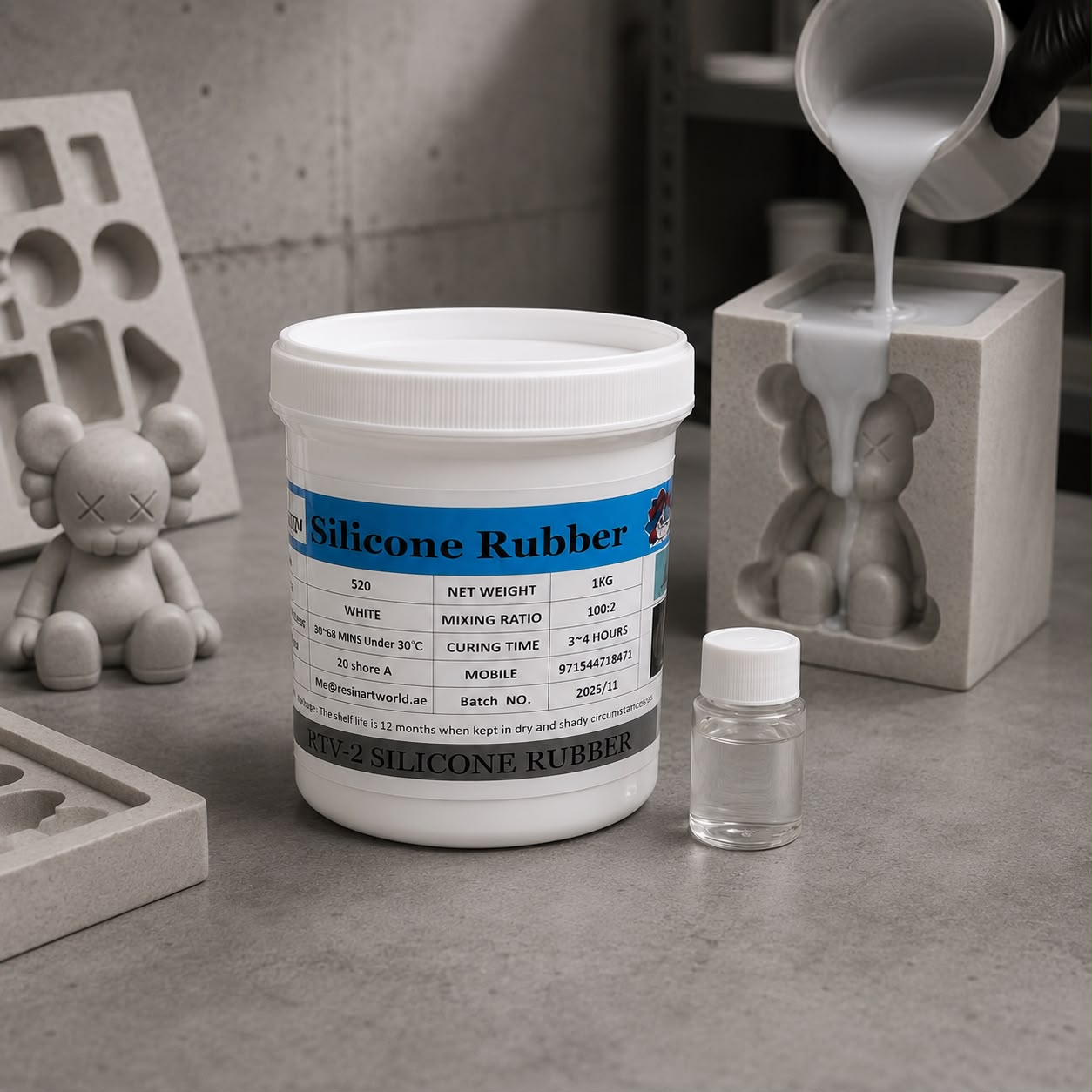 Pourezy Silicone Rubber Liquid Tin Cure - 1kg