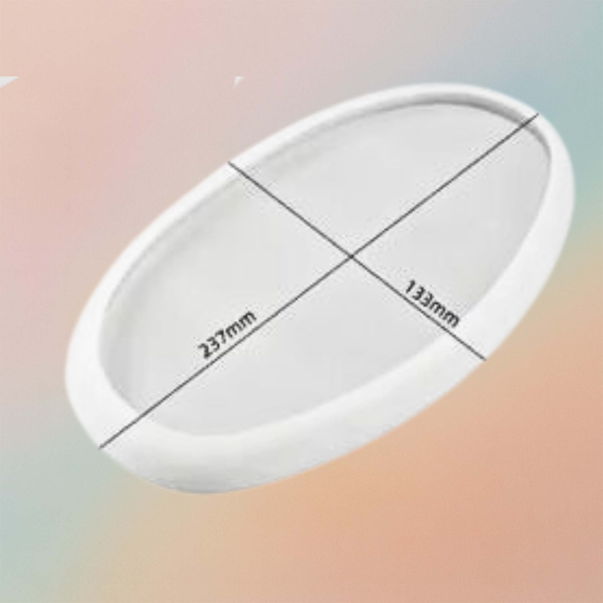 Silicone Molds Oval Shaped Concrete Tray for Home Decoration for Epoxy Resin Cement Dish Cake Tool Storage