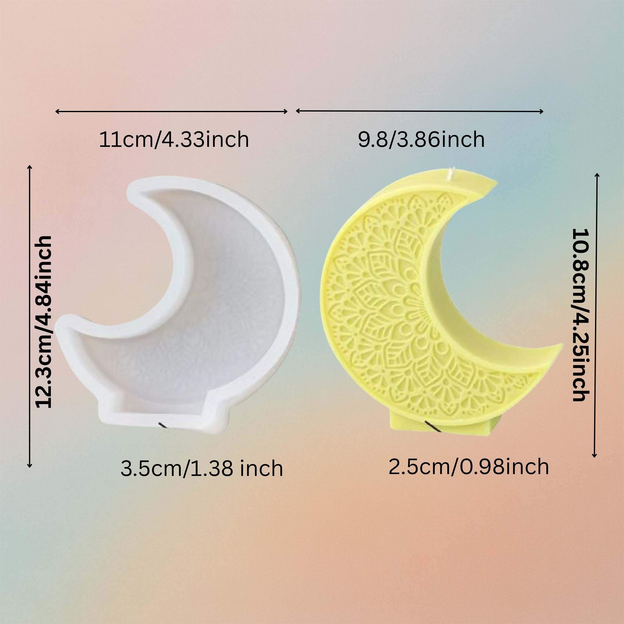 3D Crescent Moon Star Arch Door Ramadan Silicone Mold Soap