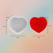 3D Heart Silicone Mold Letter Love you