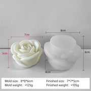 3D Rose Bloom Flower Scented Candle Silicone Mold DIY Epoxy Resin Decorative Ornament