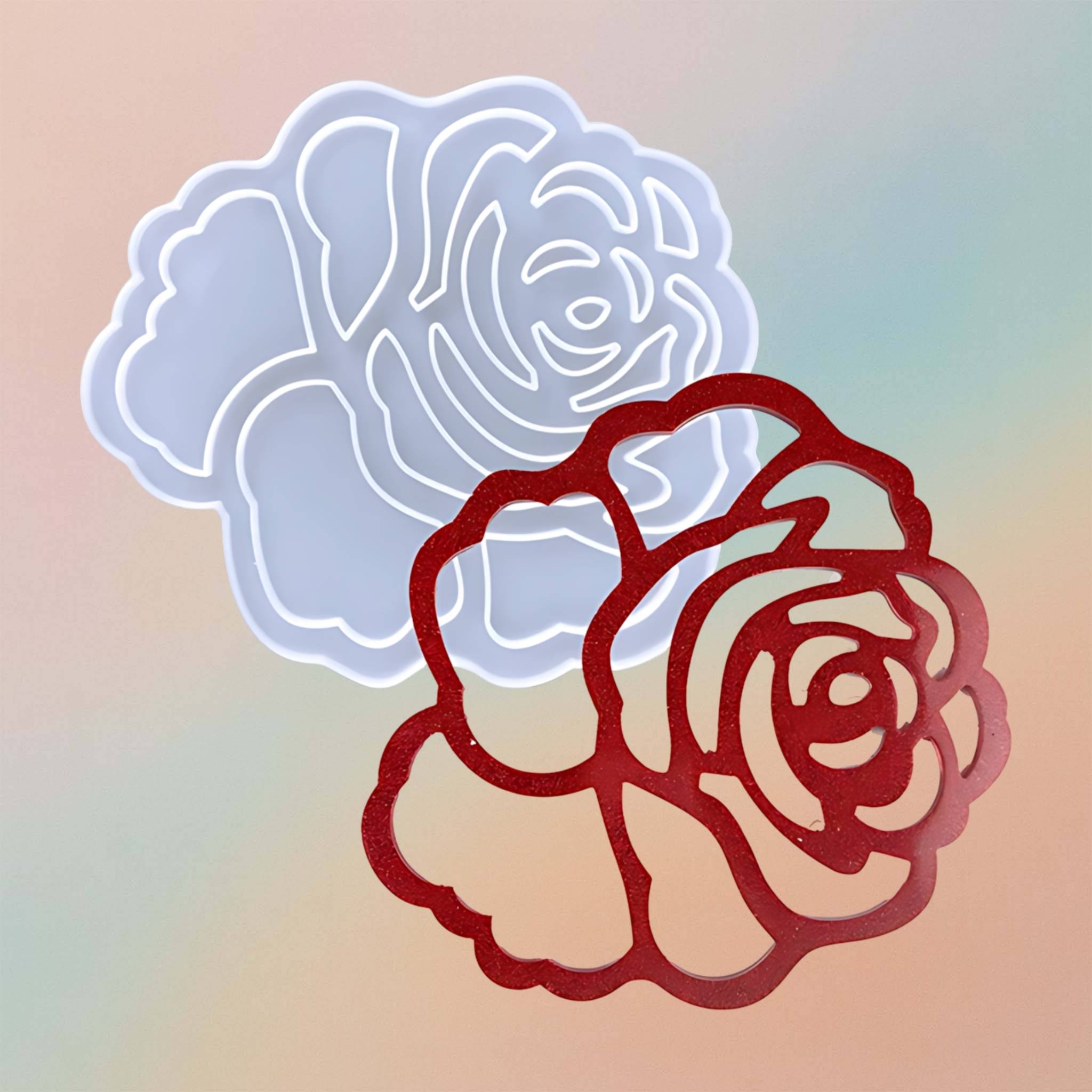 3D Rose Wall Hanging Decoration Silicone Mold