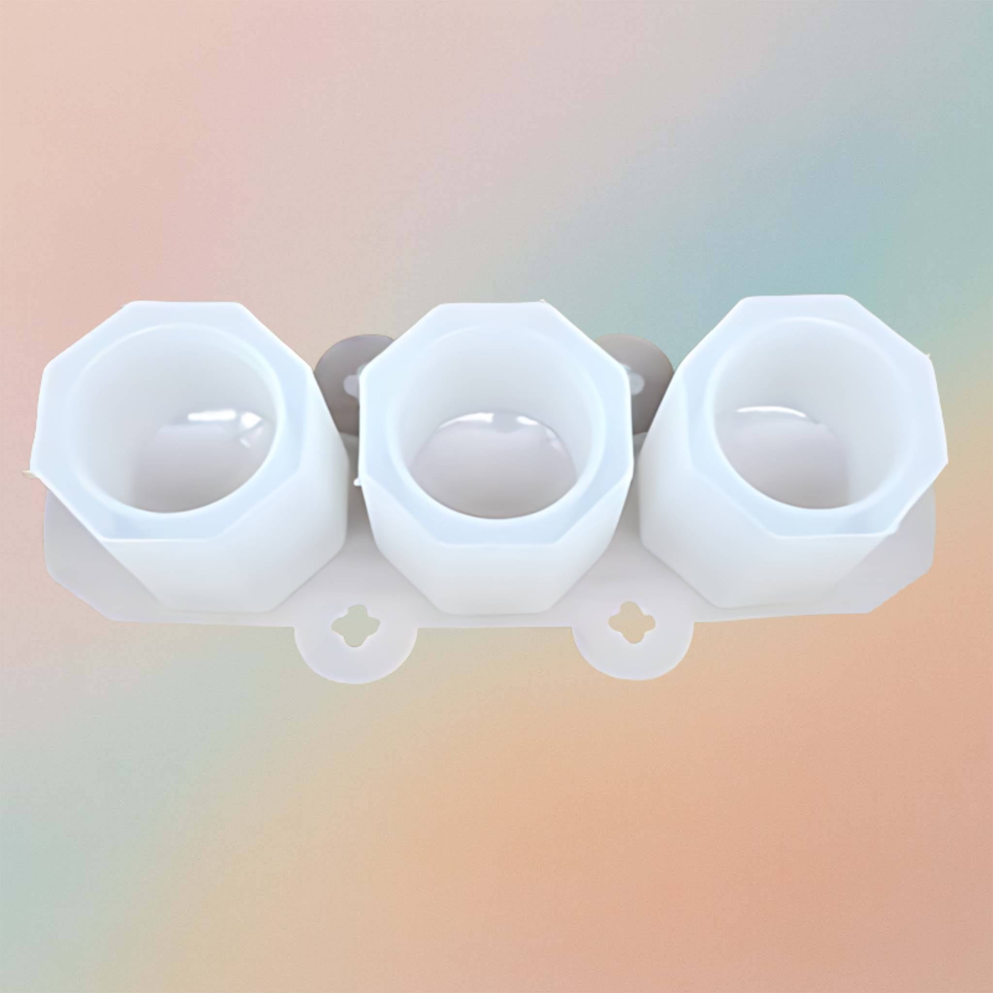 3 Pcs Hexagon Planter/Candle Mould for Beyond Mix/Jesmonite/Resin