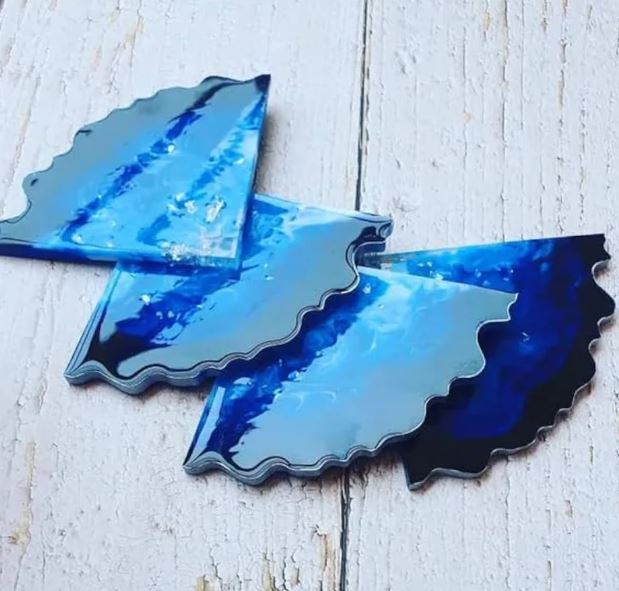 4 Pcs Triangle Coaster Silicon Mould