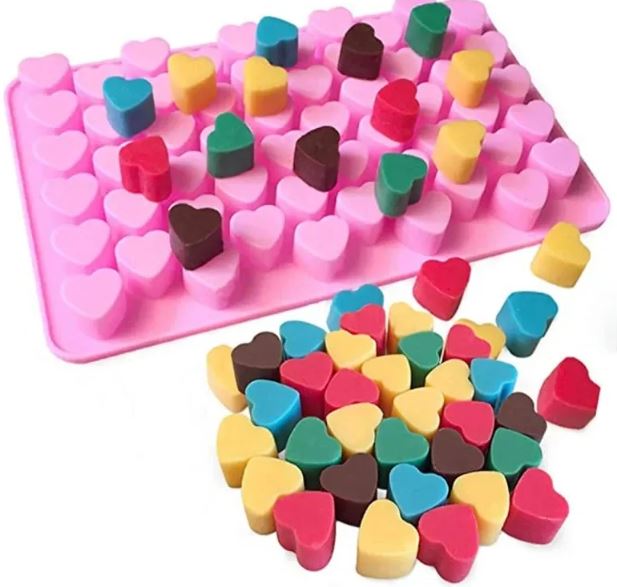 55 Grid Small Love heart shape Candle Silicon Mould For DIY Art