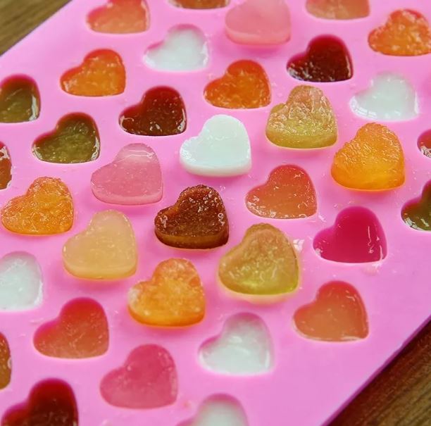 55 Grid Small Love heart shape Candle Silicon Mould For DIY Art