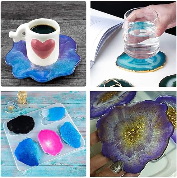 5 Pieces Agate Coaster Mould