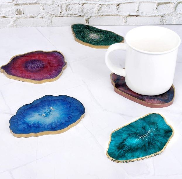5 Pieces Agate Coaster Mould
