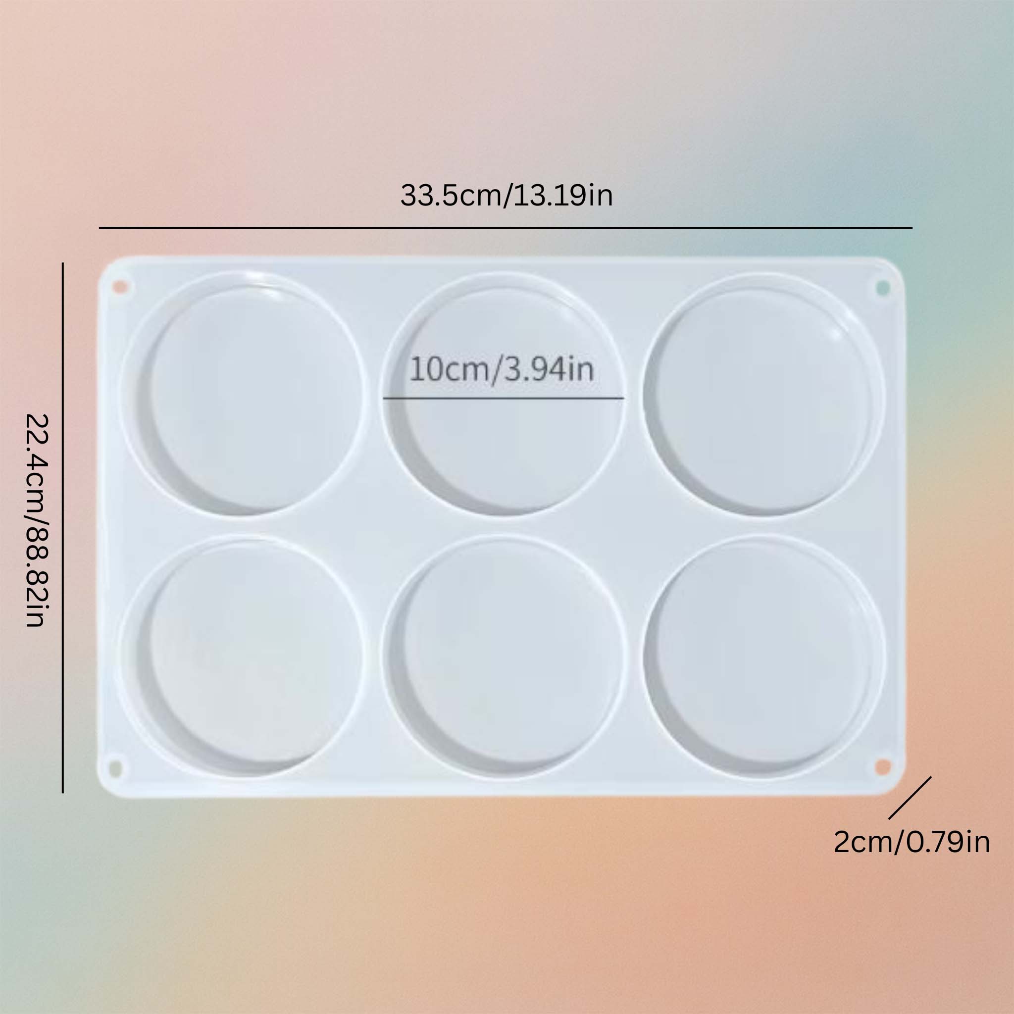 6 Cavity Deep Round Coaster Mold