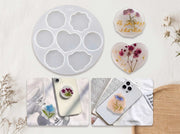 7-Cavity Phone Holder Silicone Mould for Resin & Art Crafts