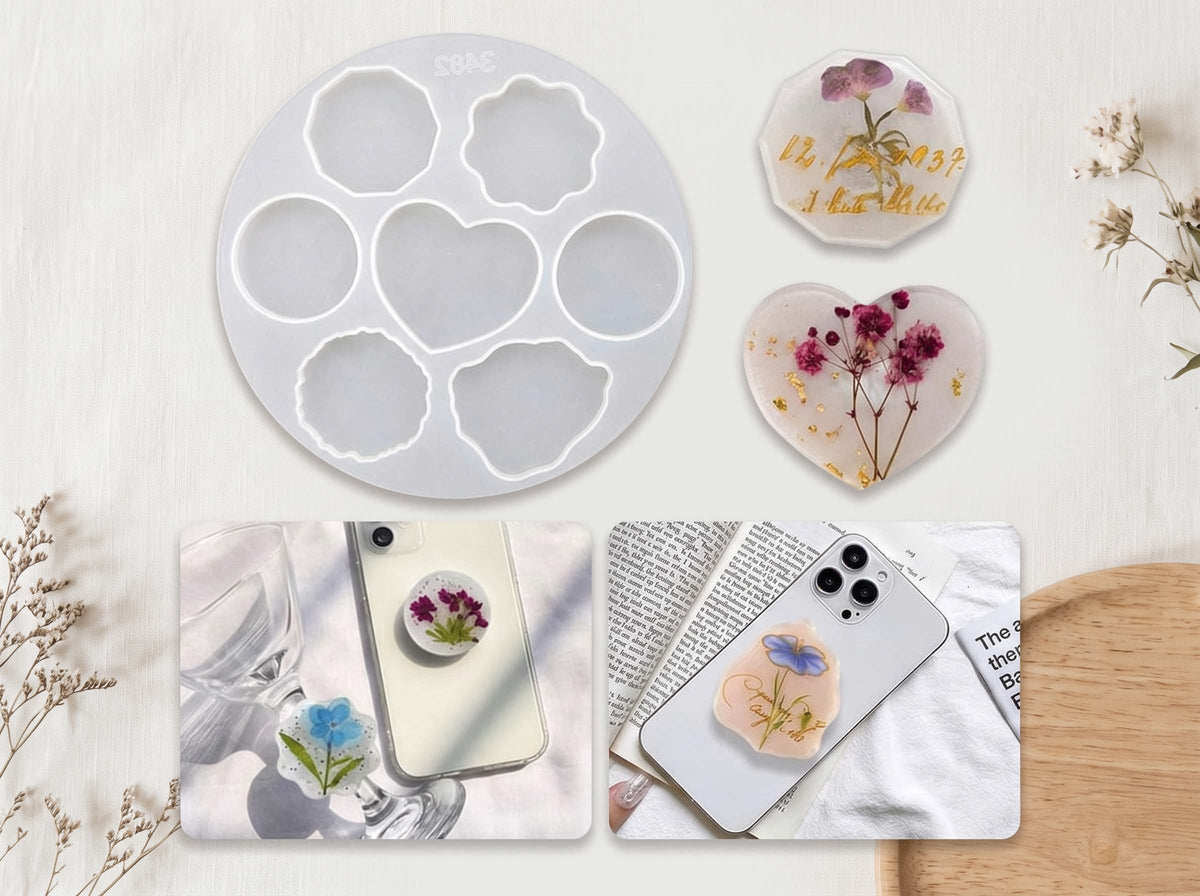 7-Cavity Phone Holder Silicone Mould for Resin & Art Crafts