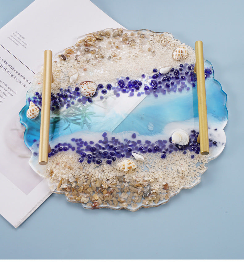 8″ Agate Round Platter Tray Mold