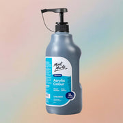 زجاجة ألوان أكريليك مميزة من مونت مارت، سعة 1 لتر (33.8 أونصة سائلة أمريكية) - أسود لامع