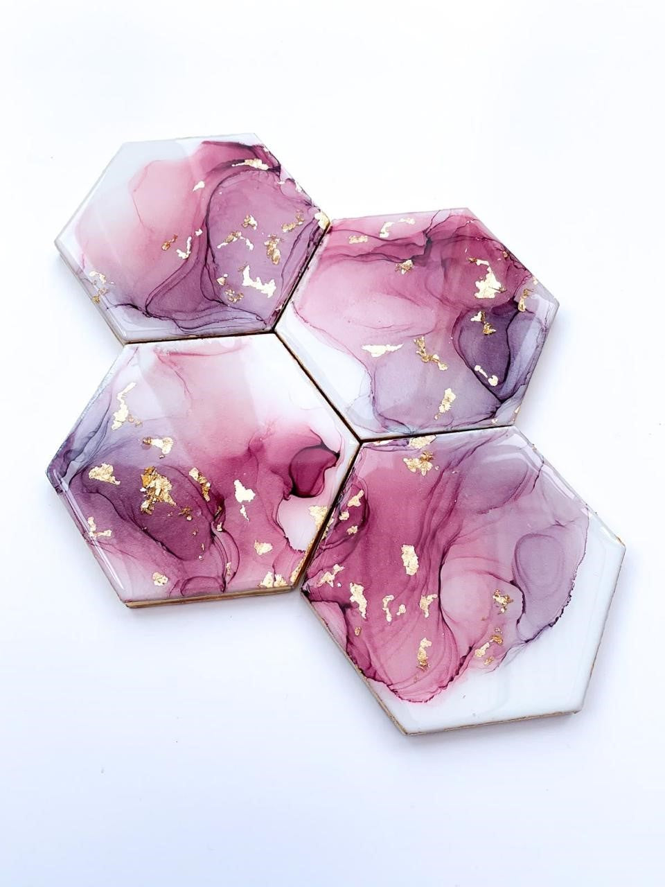 Acrylic Hexagon Coasters Set of 4
