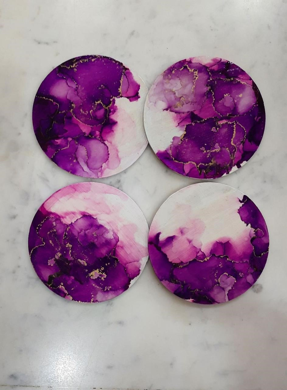 Acrylic Round Coaster 5” Set of 4