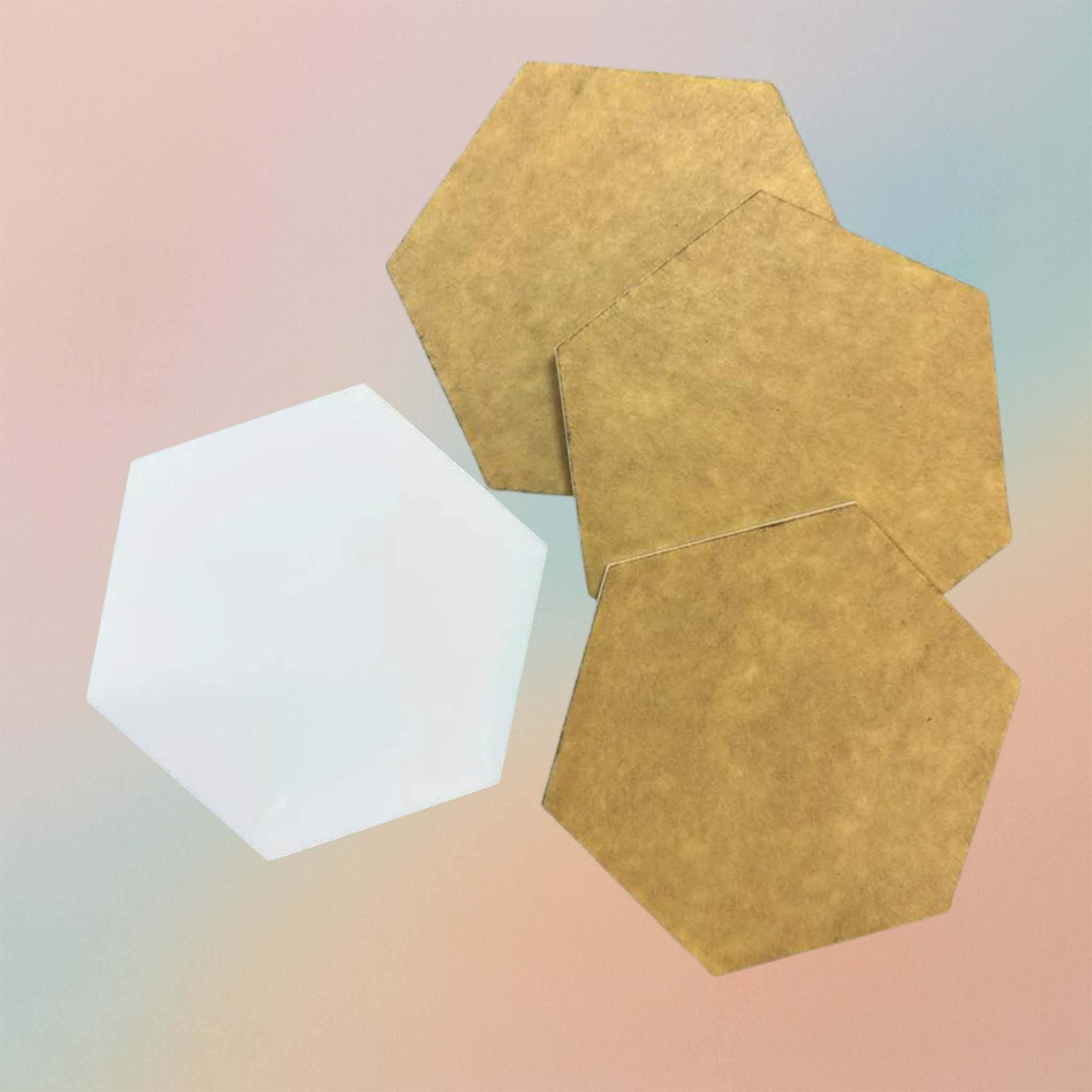 Acrylic Hexagon Coasters Set of 4