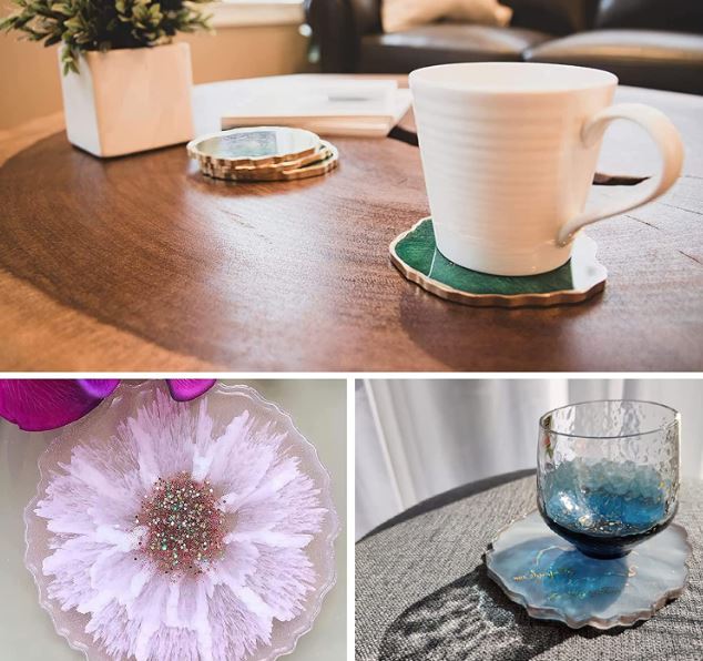 Agate Coaster Mould 5 Inches - flexible non stick silicone mould used for resin casting and mould making in Dubai and across UAE. Resin Art World, buy online in UAE or collect from our Dubai store.