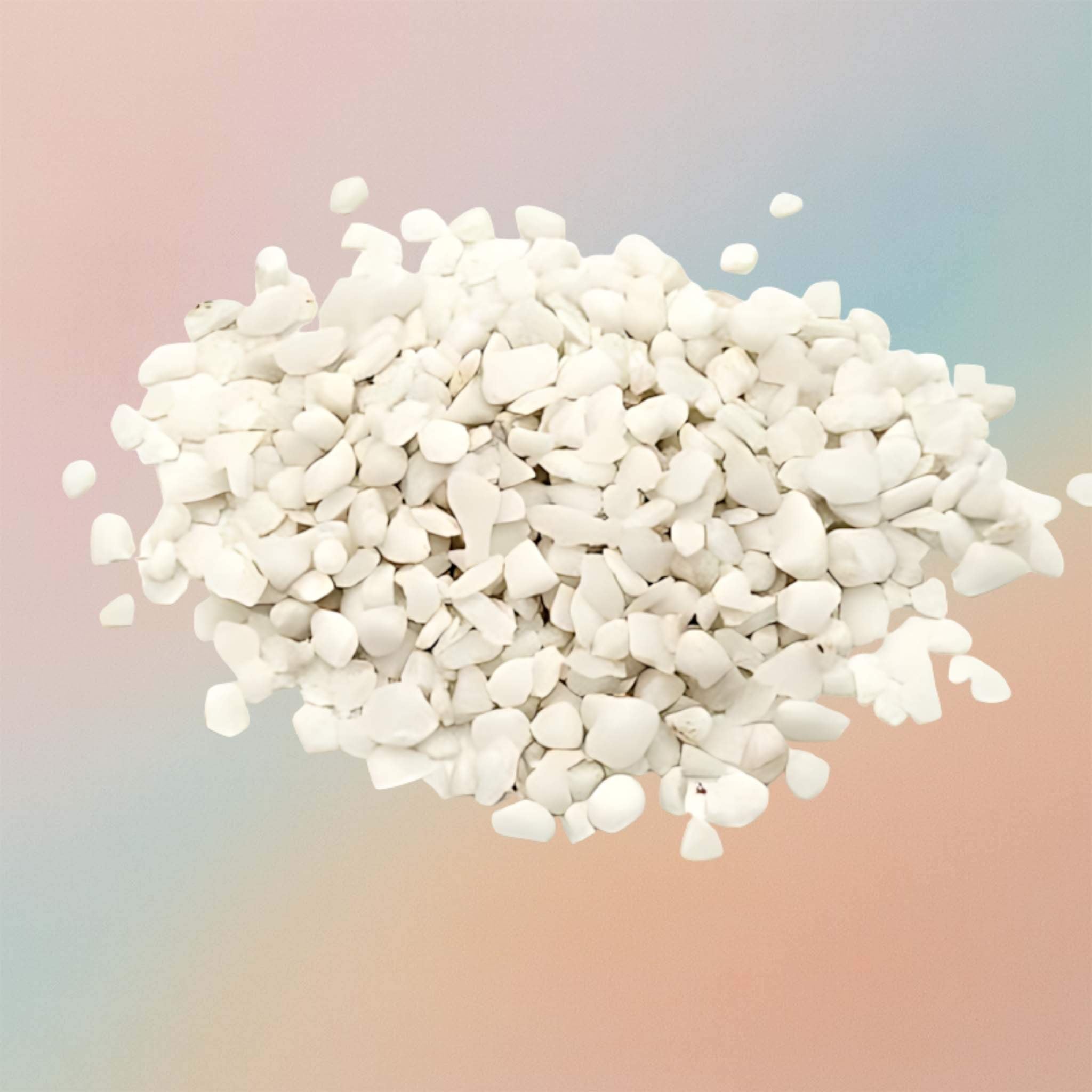 Agate Crystal Chips – White