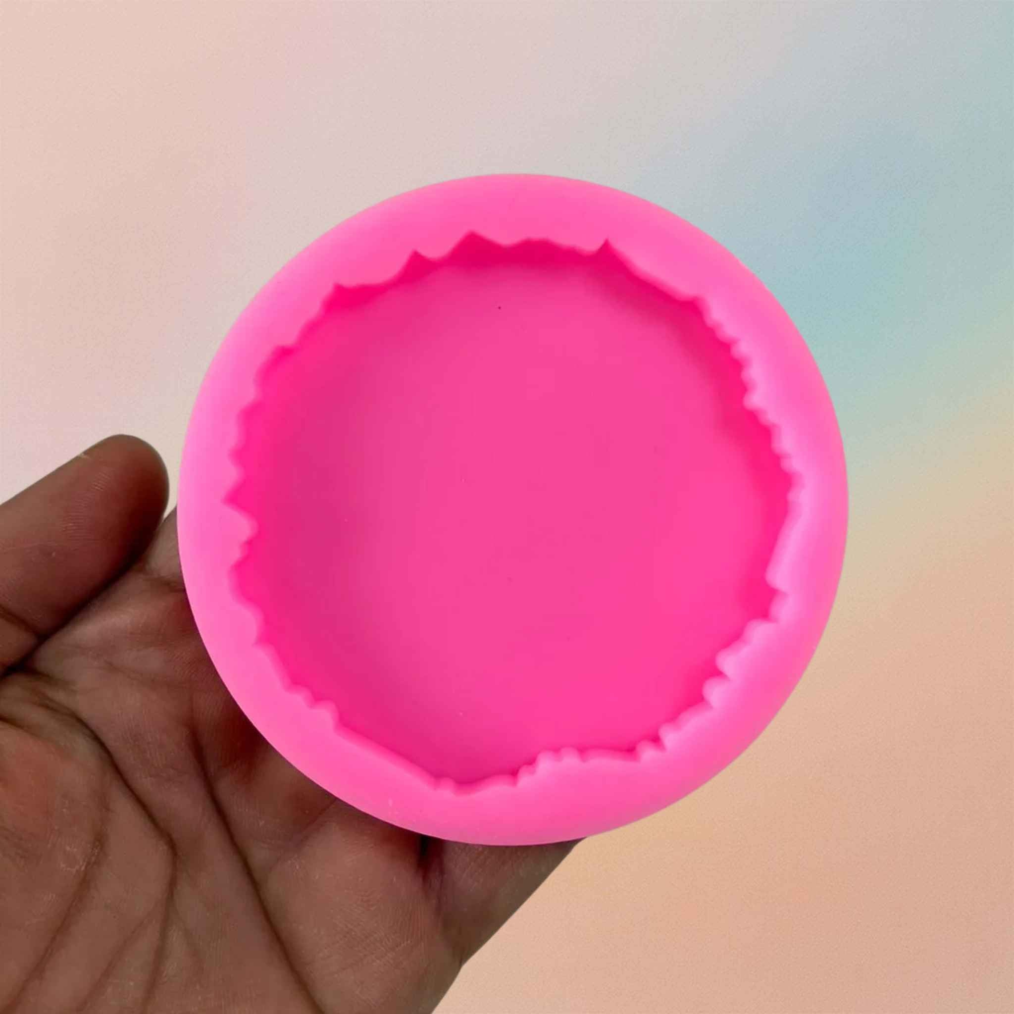 Agate Round Mini Keychain Mould For Resin Art Work