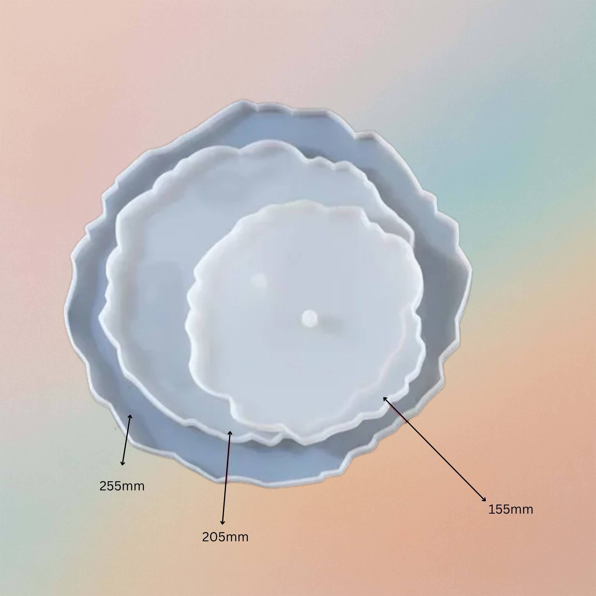 Agate Round Cake Stand Mould For Resin Art Silicon Mould