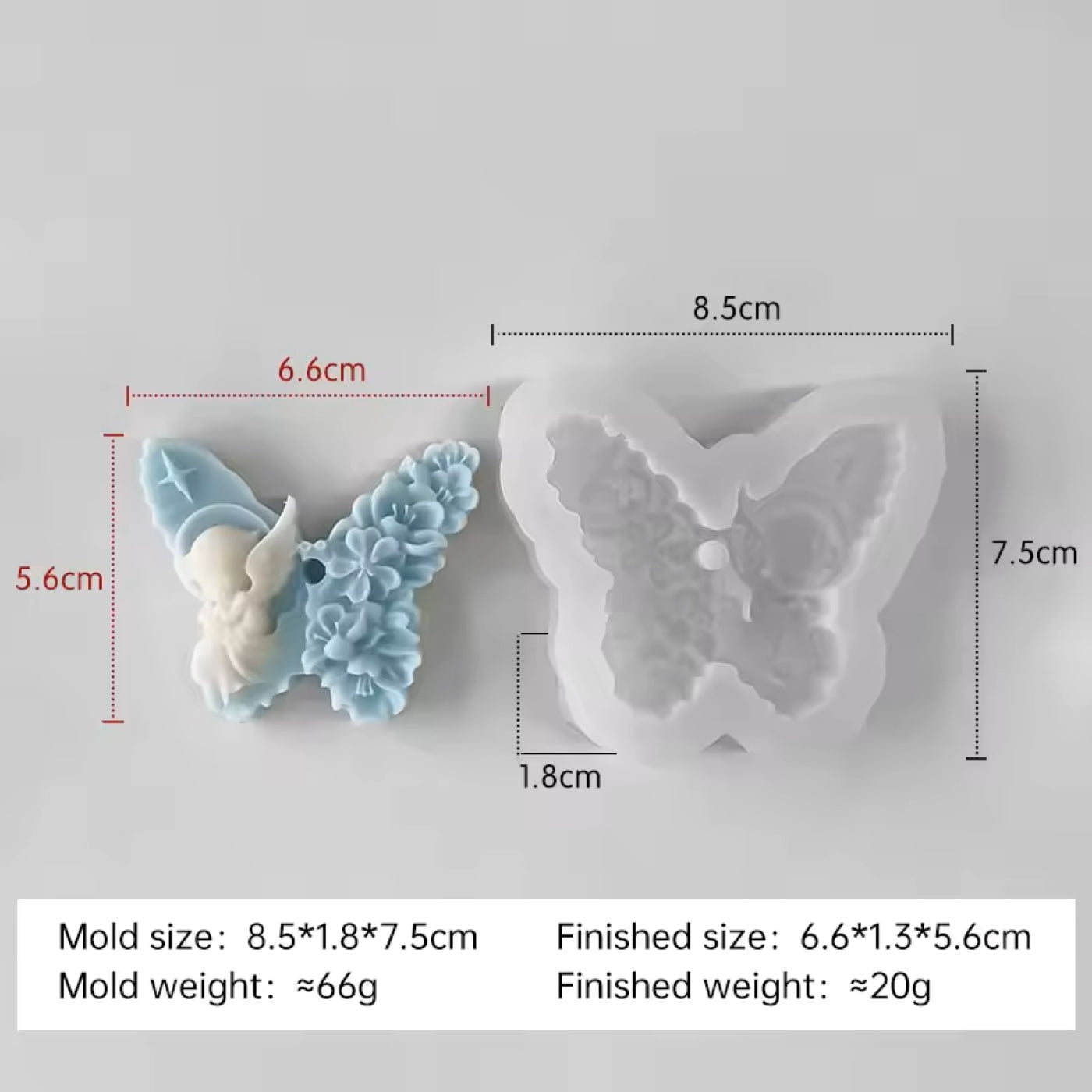 Angel Butterfly Mould For Candle, Resin, Gypsum & Art Crafts Making Silicone Mold