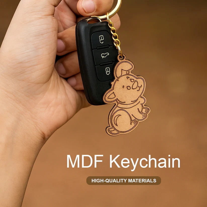 Pourezy Animal Wooden Keychains Set