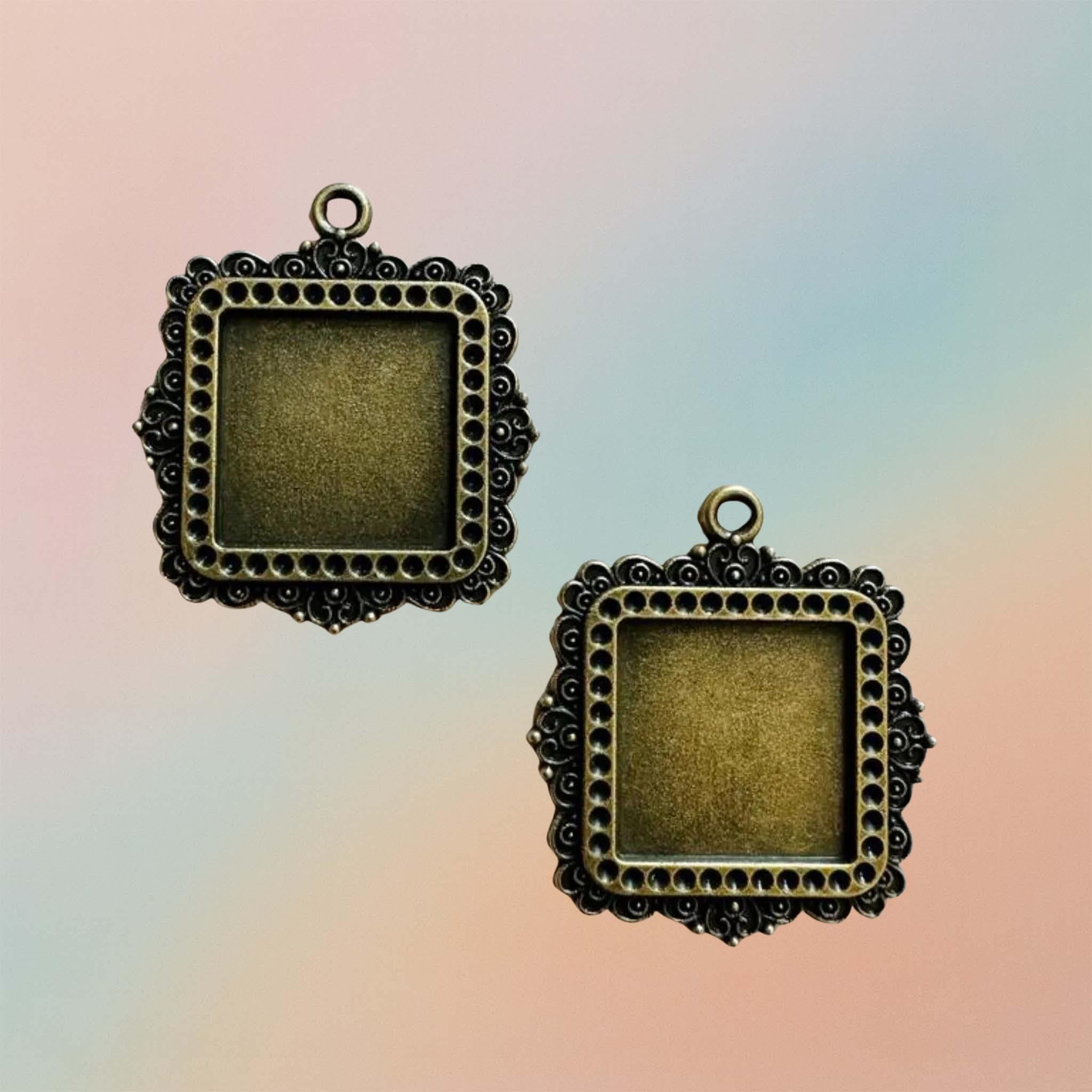 Antique Bazels For Resin Pendant Style 1