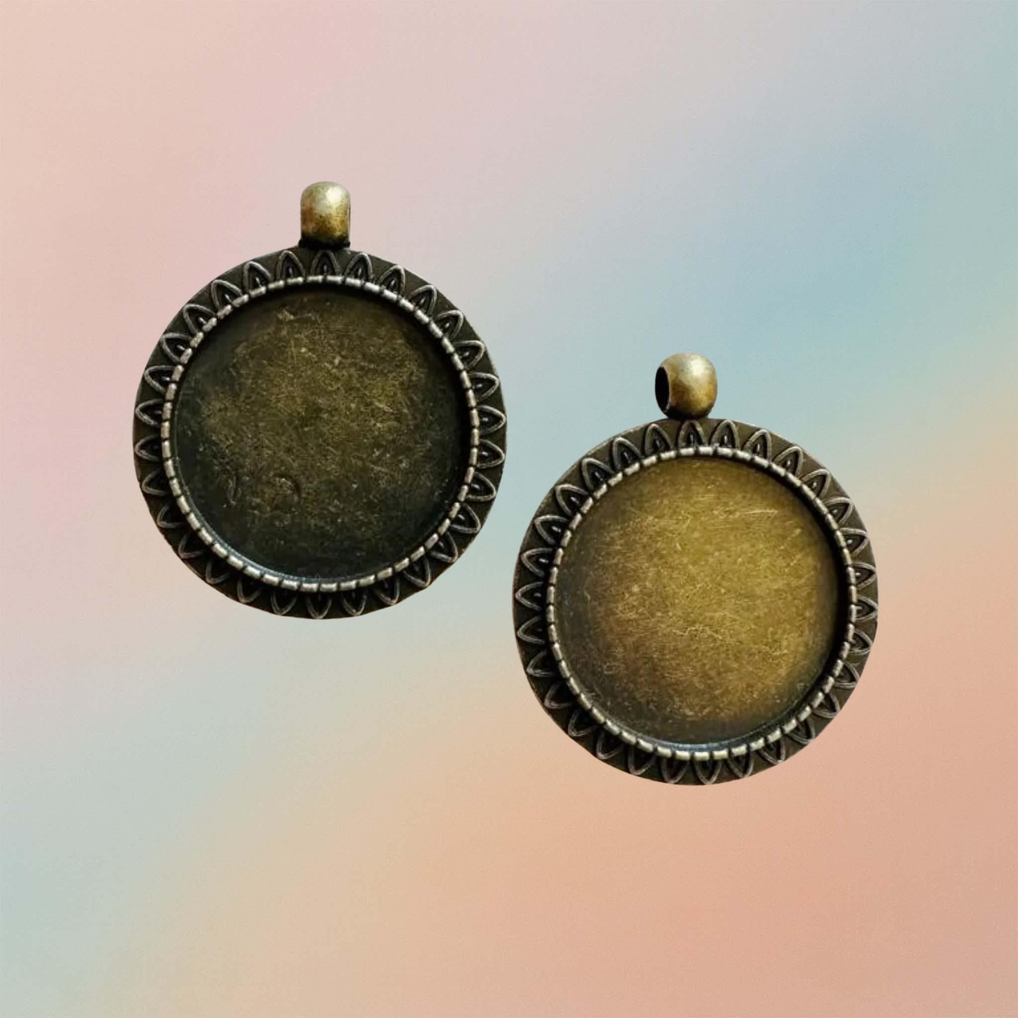 Antique Bazels For Resin Pendant Style 2