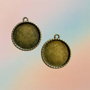 Antique Mini Bazels For Resin Pendant Style 2