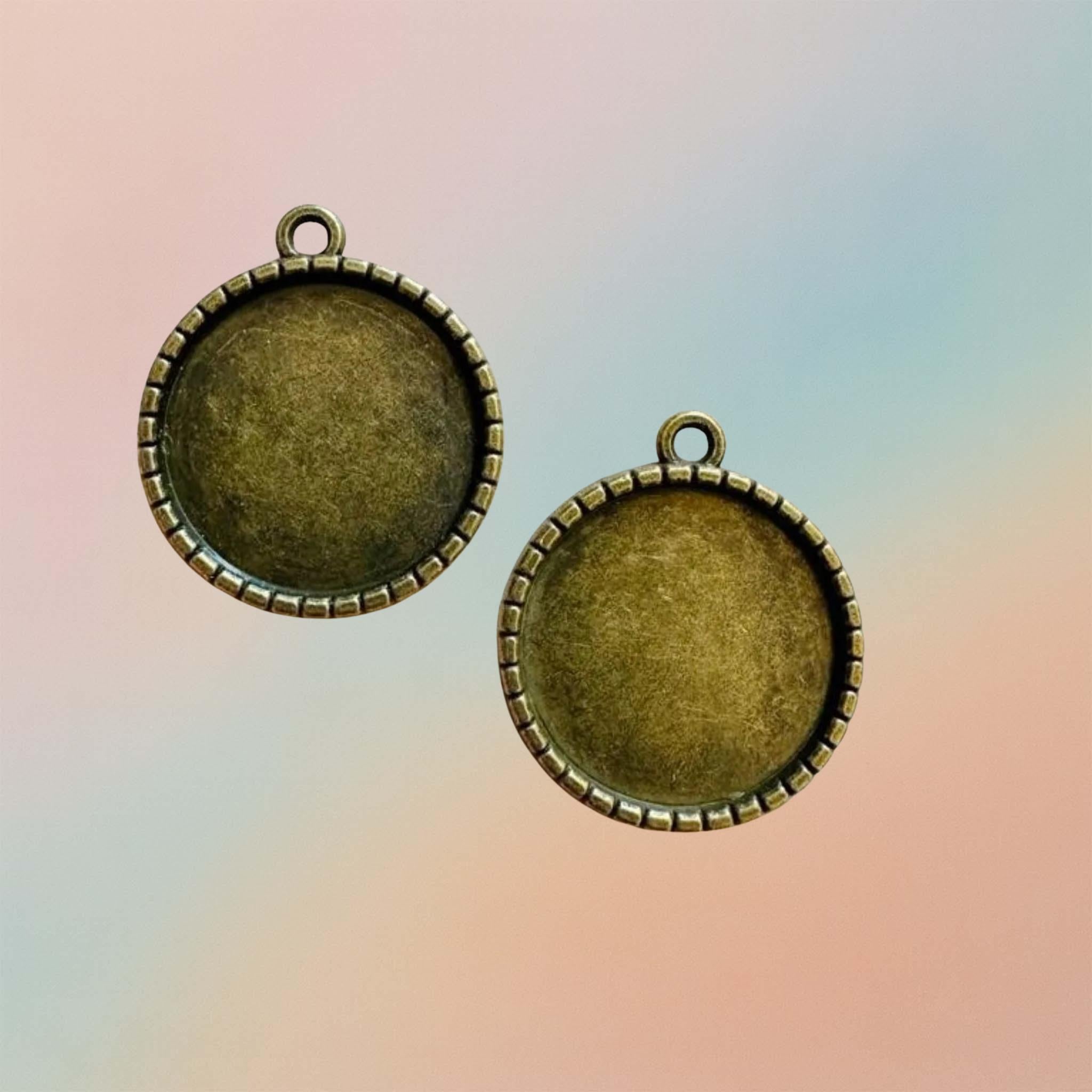 Antique Mini Bazels For Resin Pendant Style 2