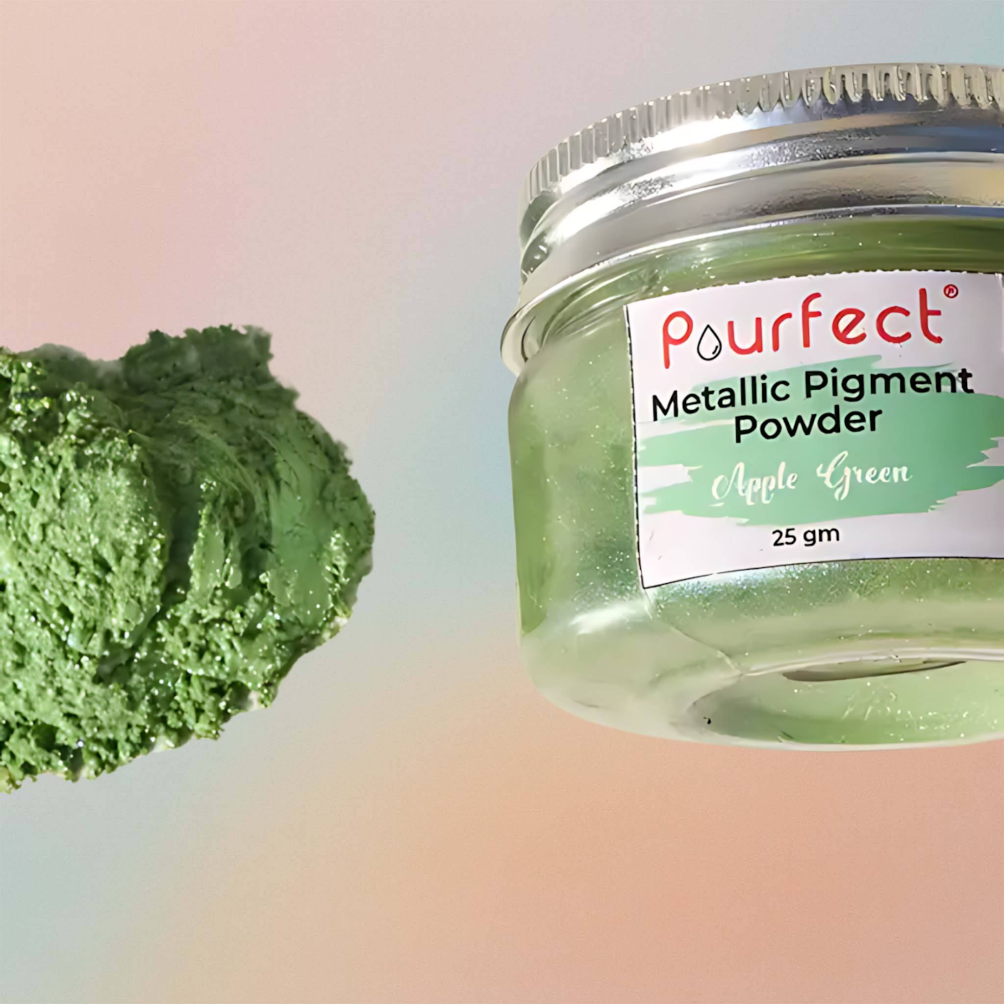 Apple Green Metallic Powder 25gm
