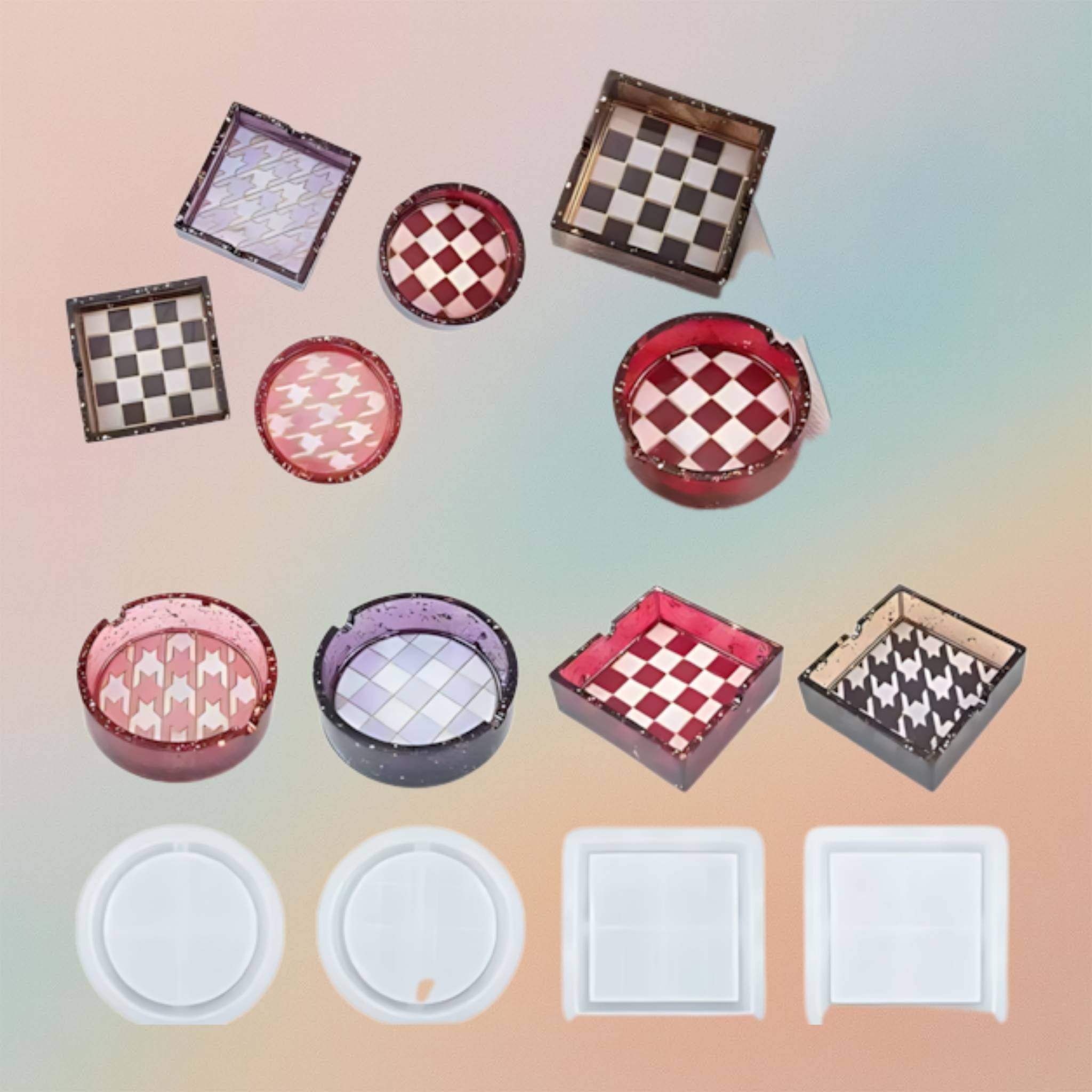 Ashtray Silicone Mold - Trinket Box Mold For Storage