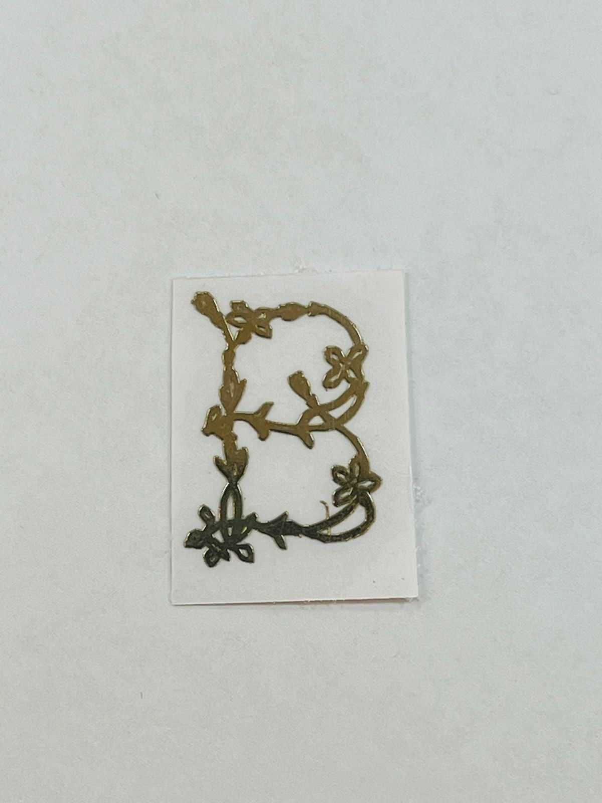 Alphabet Floral Stem Metal Sticker