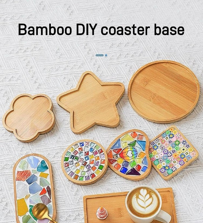 Bamboo Coaster Flower Shape For Mosaic Art And Resin Art