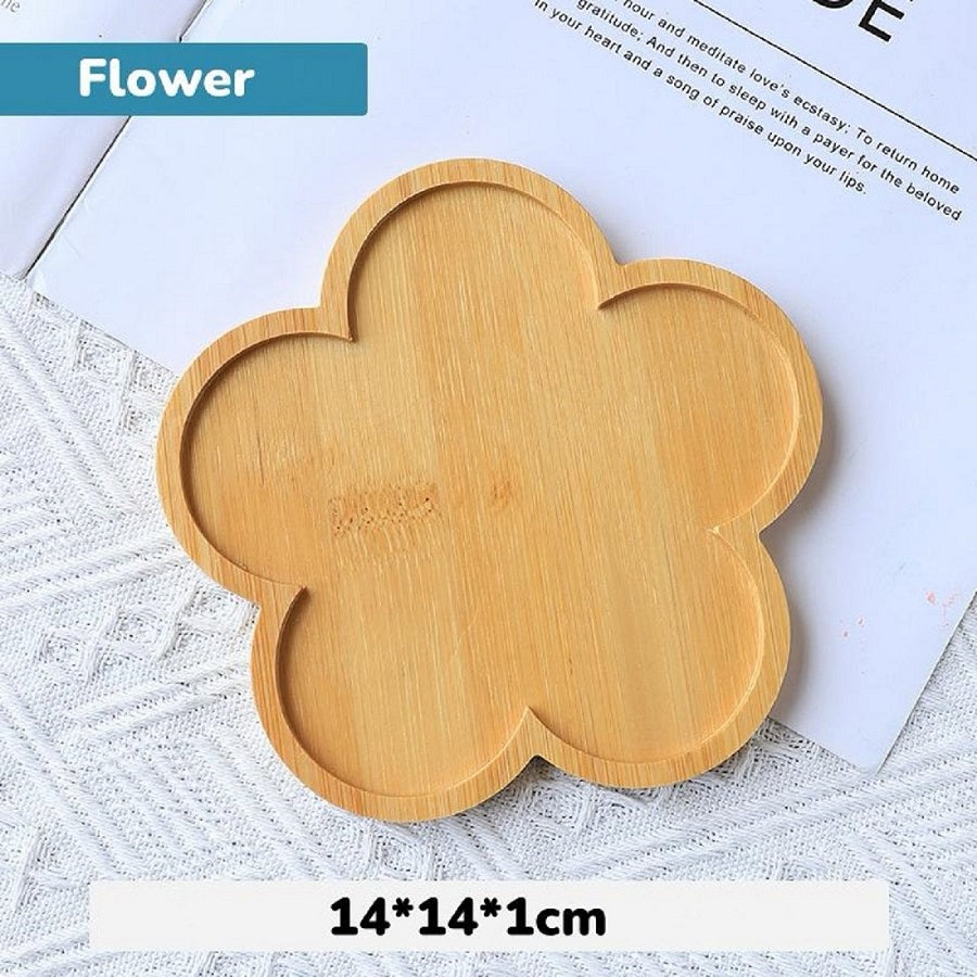 Bamboo Coaster Trinket Flower Shape For Mosaic Art And Resin Art