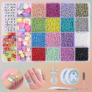 Bead Bracelet & Jewelry Making Kit – 24-Color Assorted Beads with Tools