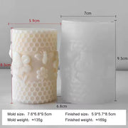 Bee Cylinder Silicone Candle Mold Diy Honeycomb Aromatherapy Candle Handmade Soap Grinder