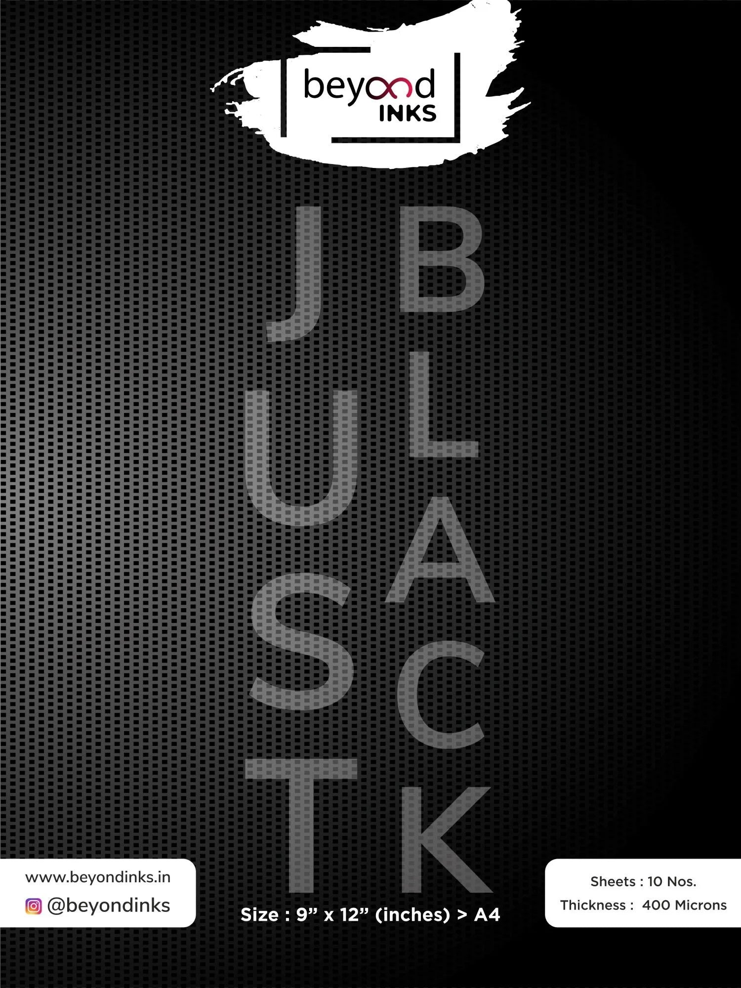 Beyond Inks Just Black Synthetic Paper A4 400 Microns