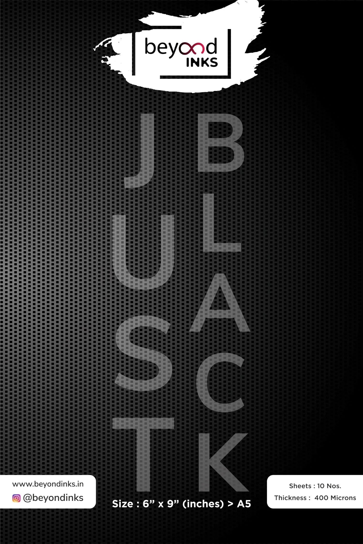 Beyond Inks Just Black Synthetic Paper A5 400 Microns