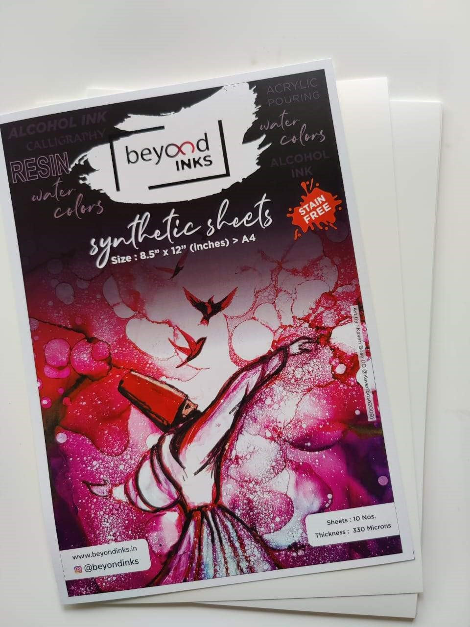 Beyond Inks Synthetic Paper for Alcohol Ink A4 330 Microns